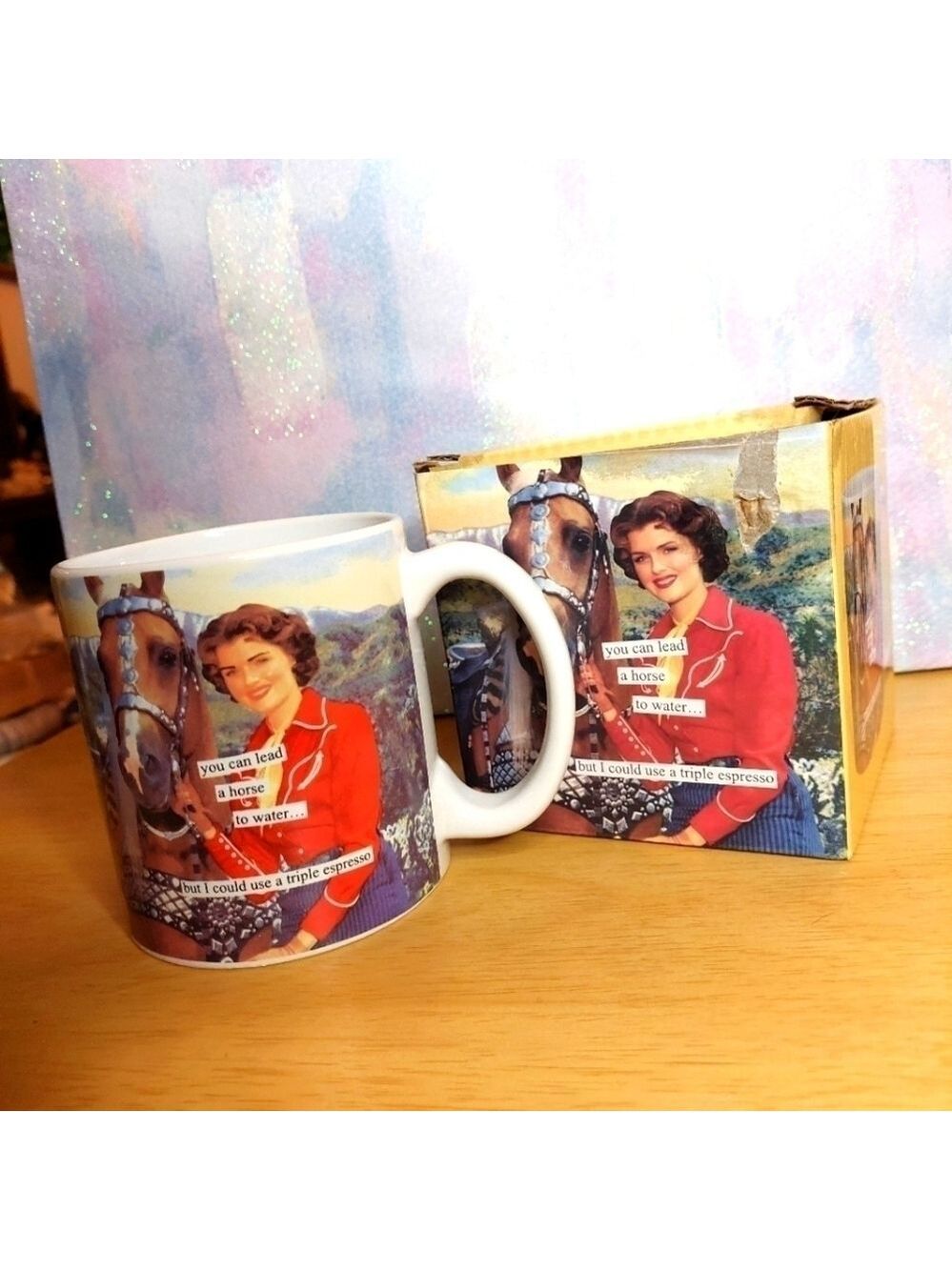 Anne Taintor "You Can Lead a Horse to Water" Western-themed Mug